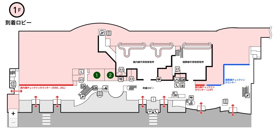 高松機場攻略 2026|交通巴士、設施、免稅店、必買伴手禮完整指南 - 第18張圖 高松機場一樓平面圖