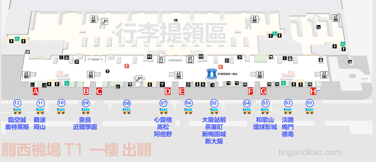 關西機場 T1航廈|交通、設施、免稅商店餐廳位置圖 一篇搞定 - 第2張圖 關西機場 T1航廈|交通、設施、免稅商店餐廳位置圖 一篇搞定