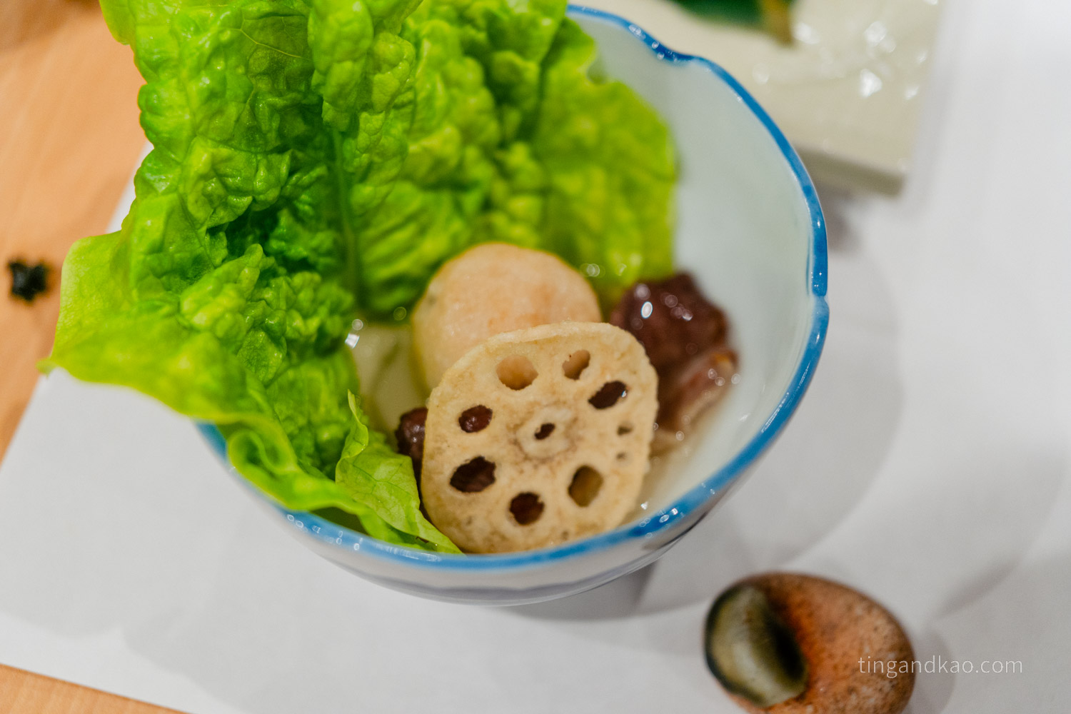 小豆島住宿推薦|天空飯店海廬:海景溫泉、一泊二食全紀錄 - 第75張圖 天空飯店 海廬 晚餐 蓮藕饅頭 ~佐和牛