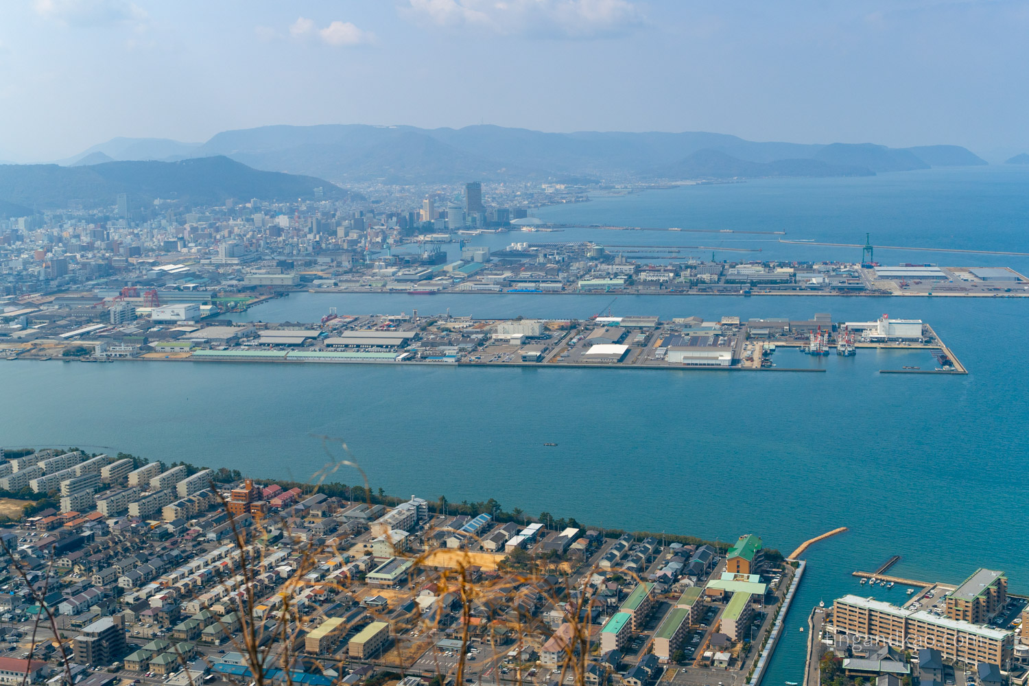 獅子之靈巖展望台香川港都風景