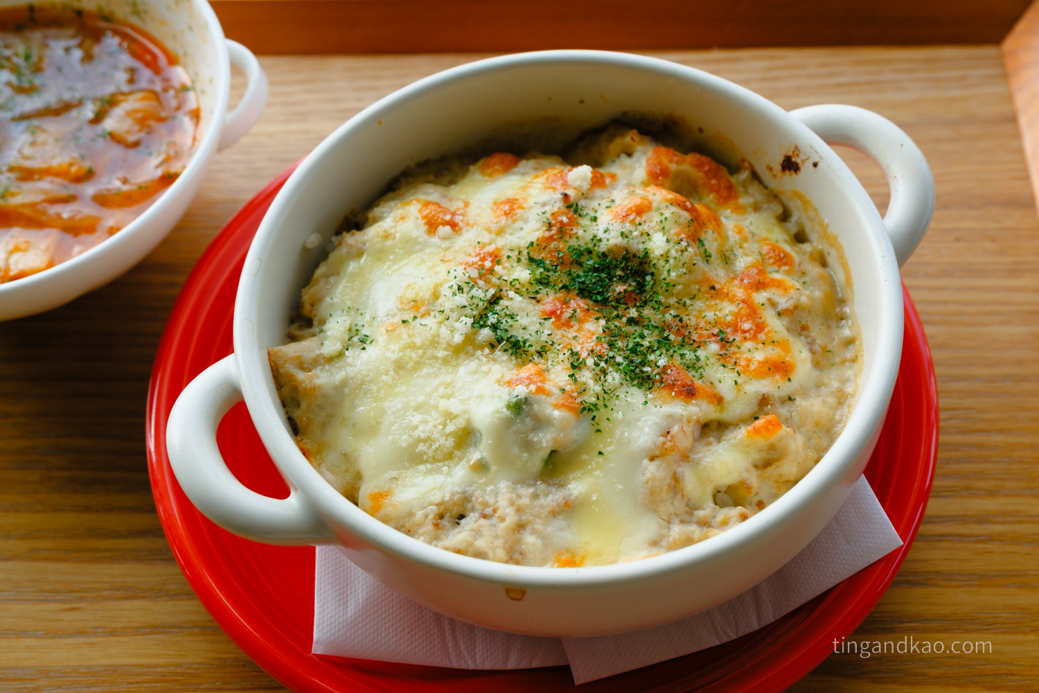 いがん茶屋白醬肉末焗烤飯