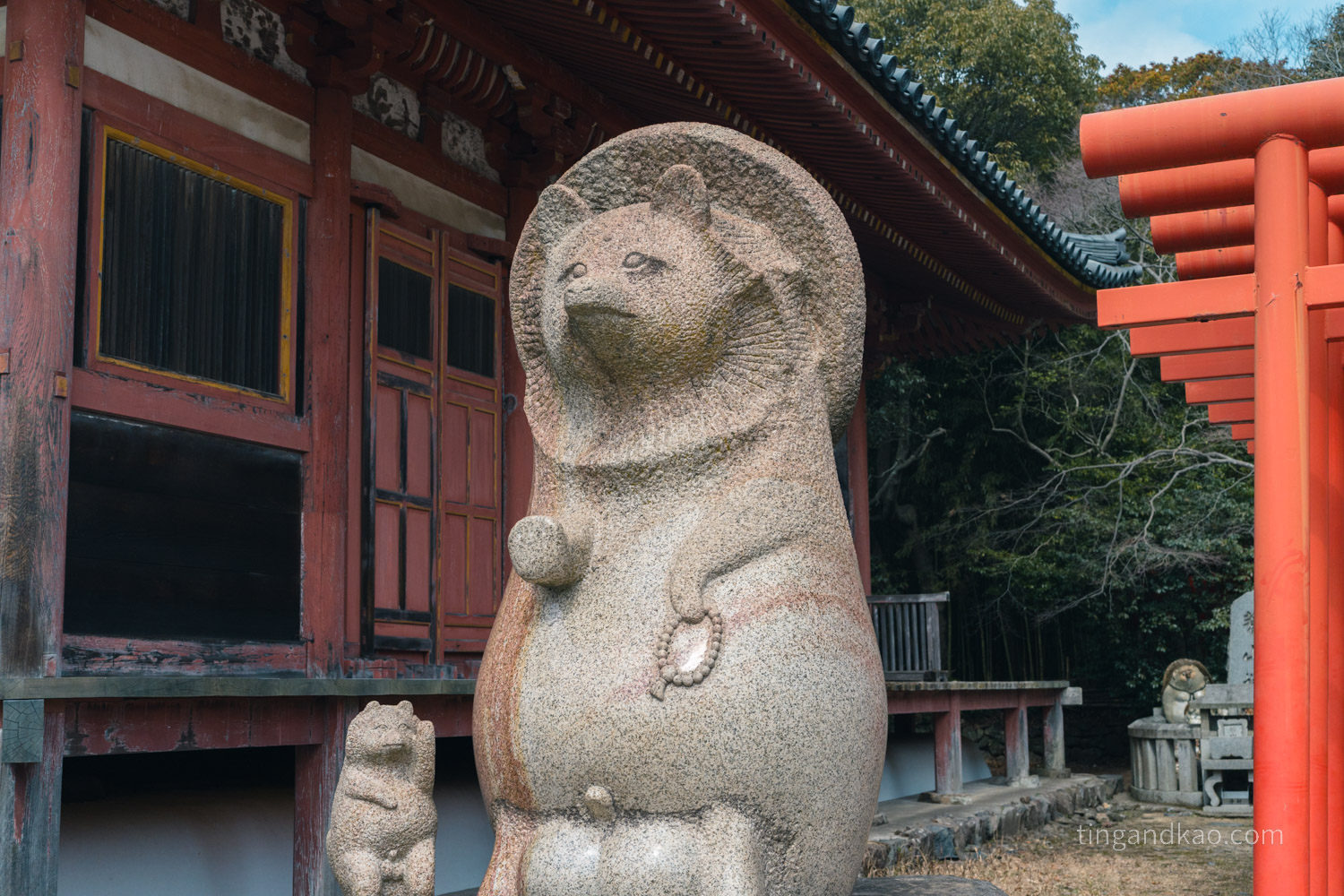 屋島寺 蓑山大明神石像