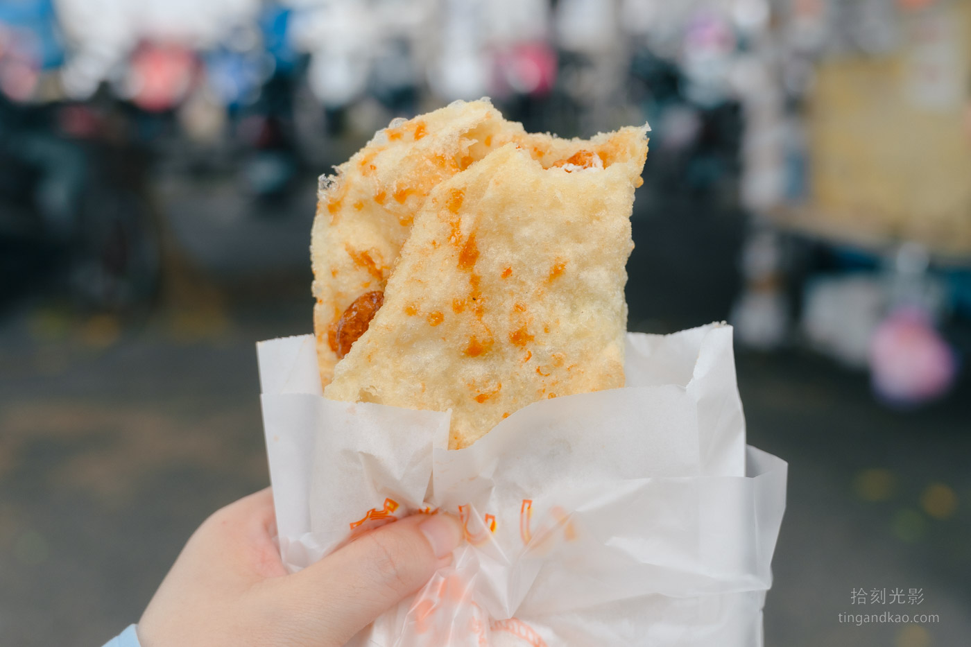 炸蛋蔥油餅外觀