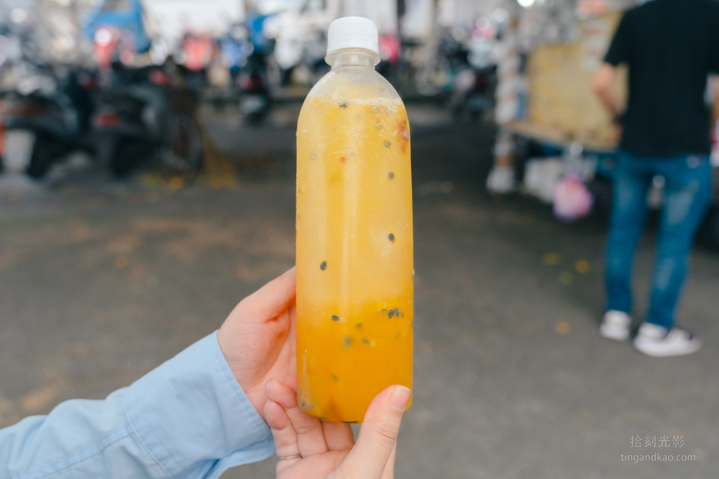 百香果梅子冰茶